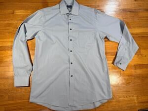 Arrow USA 1851 Men’s M Light Gray Regular Fit Dress Shirt 15-15.5 34/35